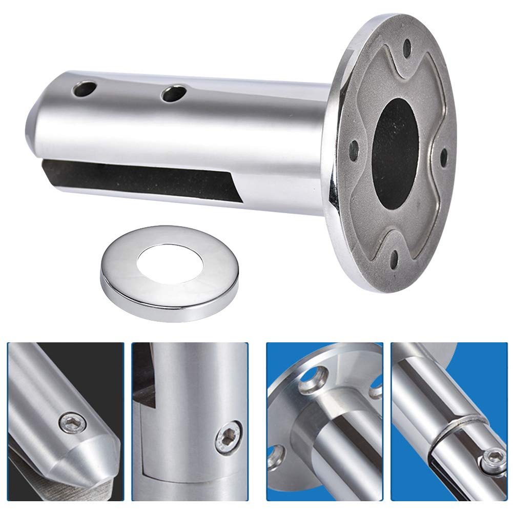 MOVKZACV Glass Clamp, Stainless Steel Spigots Stairs, Glass Fence Clamp