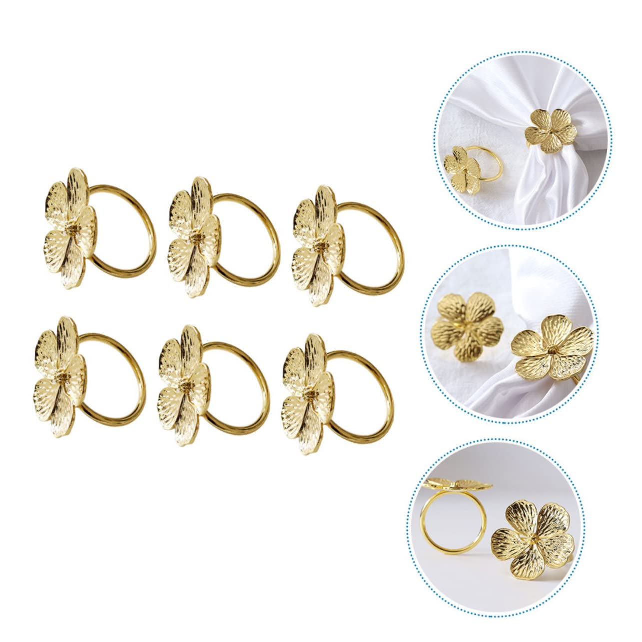PRETYZOOM 18piezas Anillo De Servilleta Floral Decoración Elegante para Bodas y Eventos Formales Adorno De Mesa Resistente y Ligero