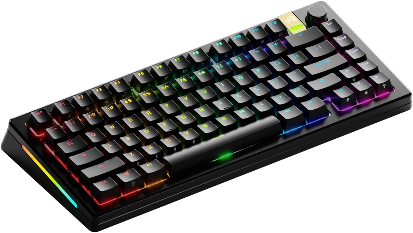 Gaming GMMK 3 Pro HE: Wireless Gaming Keyboard, Hall Effect, Aluminum Case, 8K Polling Rate, Switches with Hot Swap MX and HE, Adjustable Action, TKL 75%, US QWERTY - Black