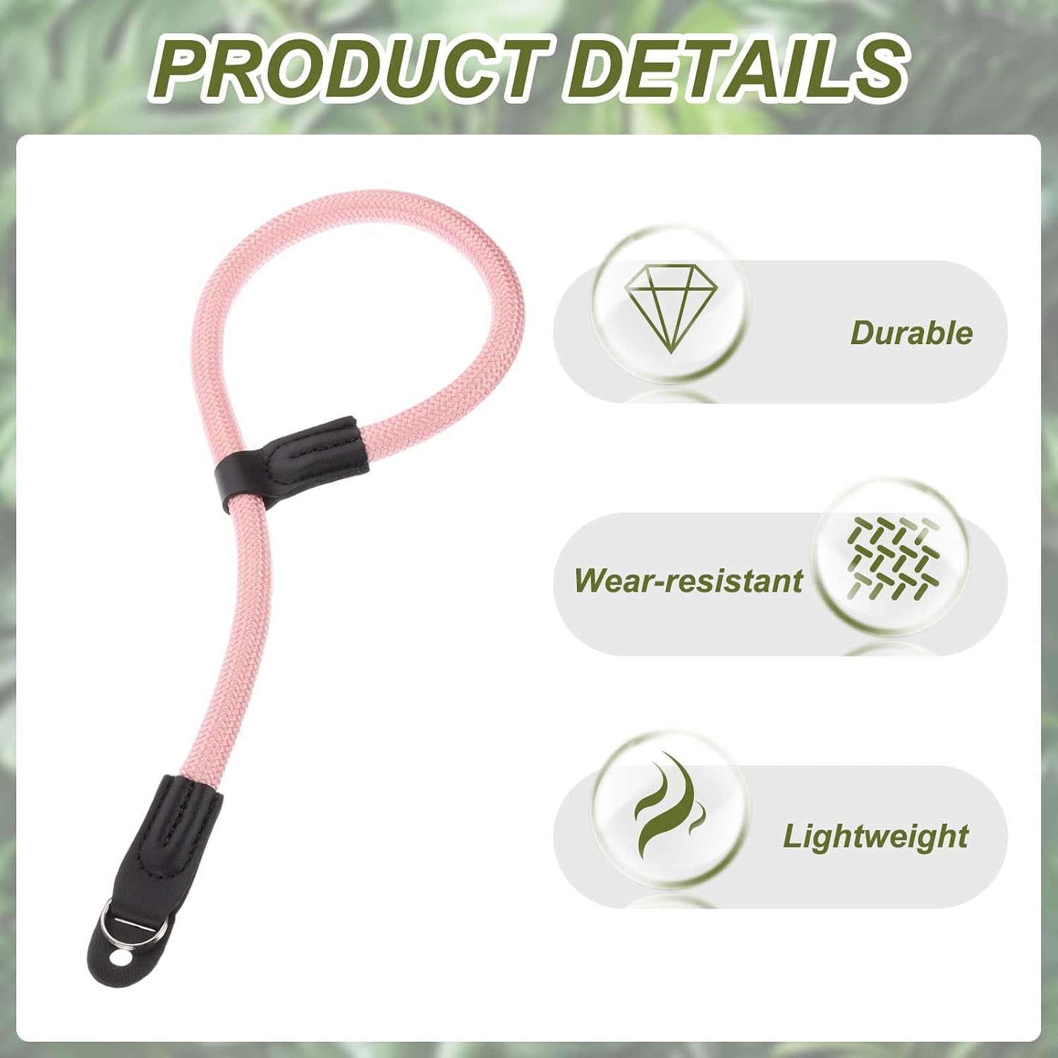 PATIKIL Camera Strap, Nylon Climbing Rope Camera Wrist Strap Digital Camera Hand Strap for Nikon Video Camcorder Monocular Photographers, Pink