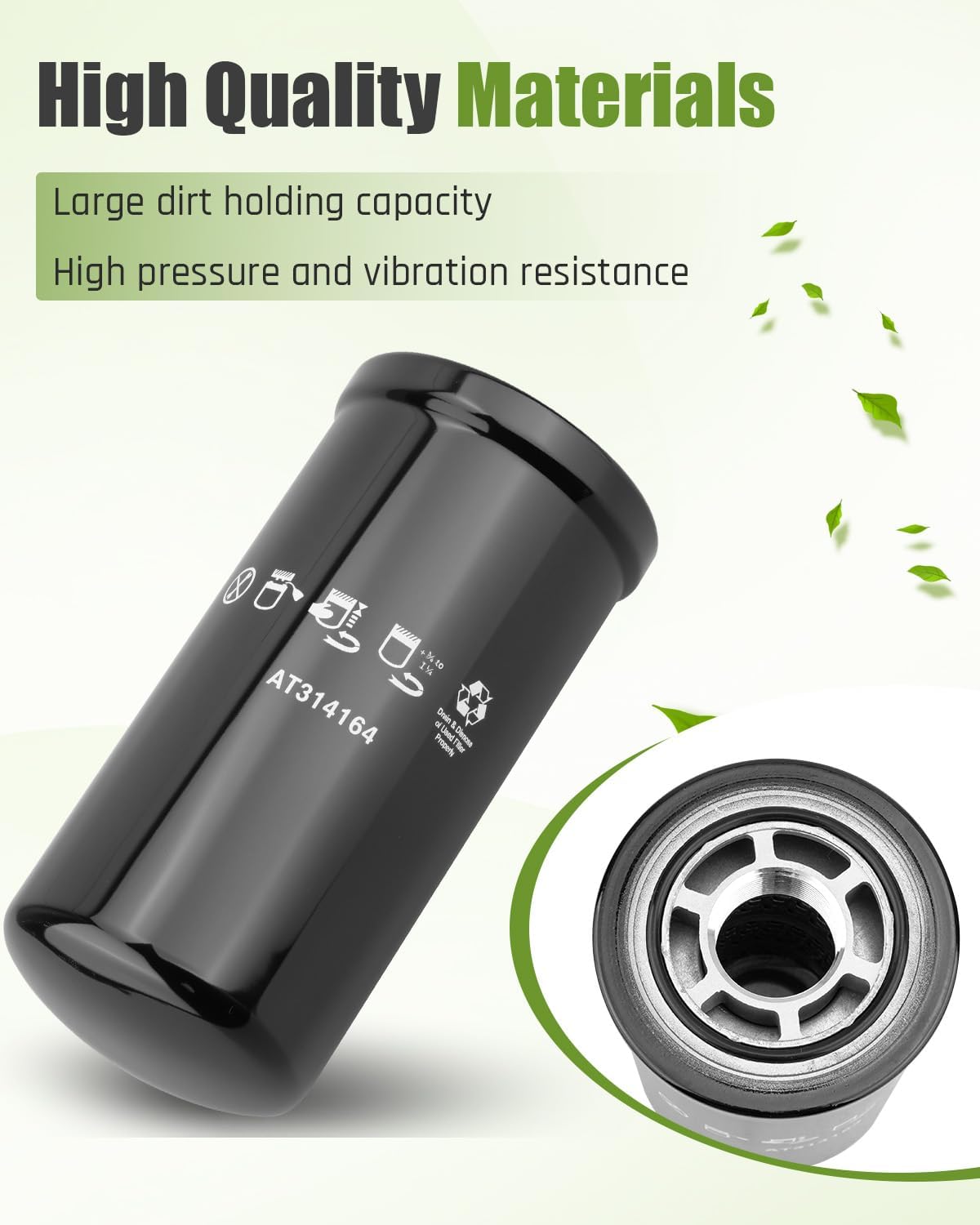 KV12276 Hydraulic Oil Filter 9842392 57404 Fit for John Deere New Holland Skid Steer Loaders, # LFH8759G BT8848-MPG AT314164 P174552