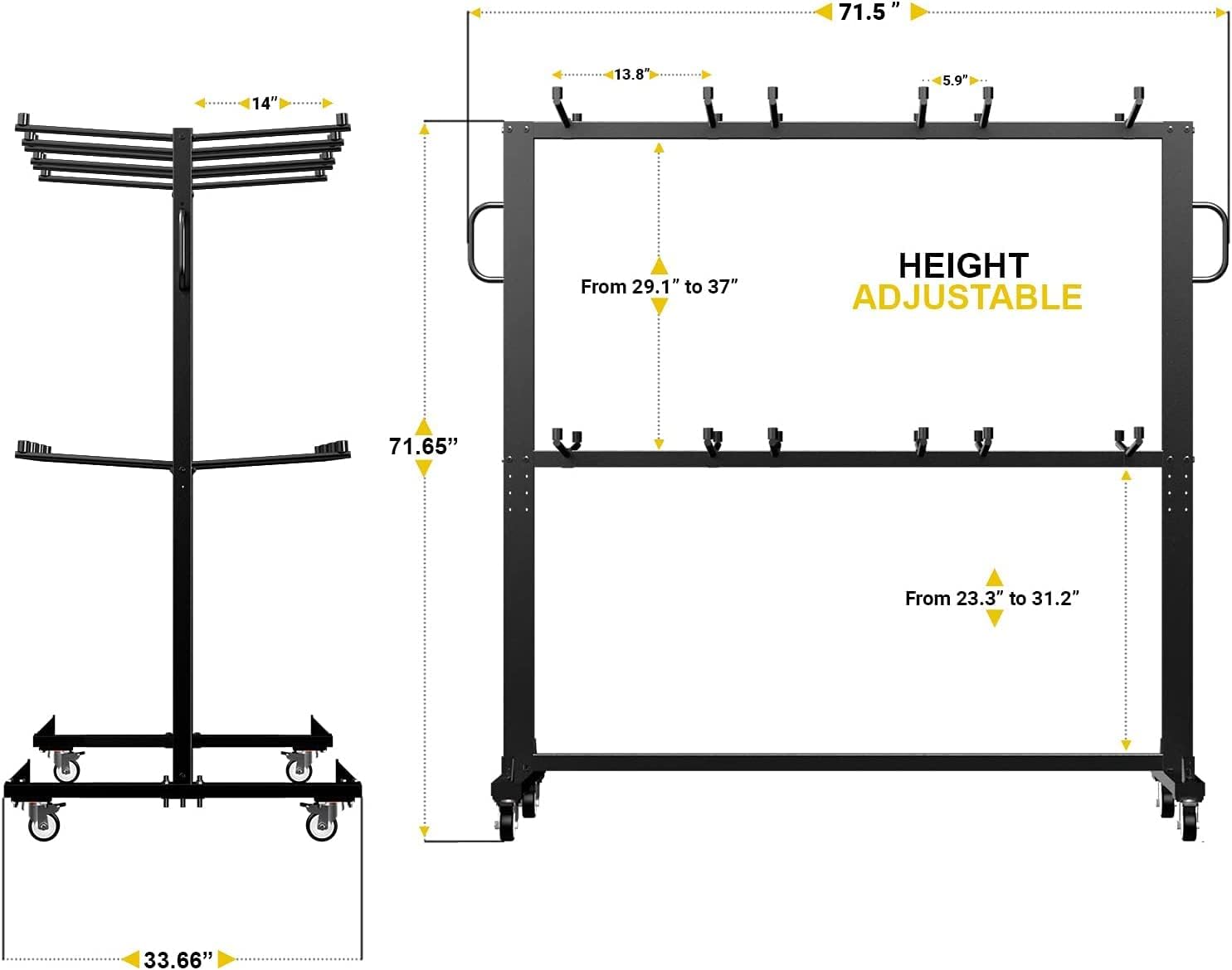 Buy UPGORILO Folding Table and Chairs Cart Innovative Mobile Chair