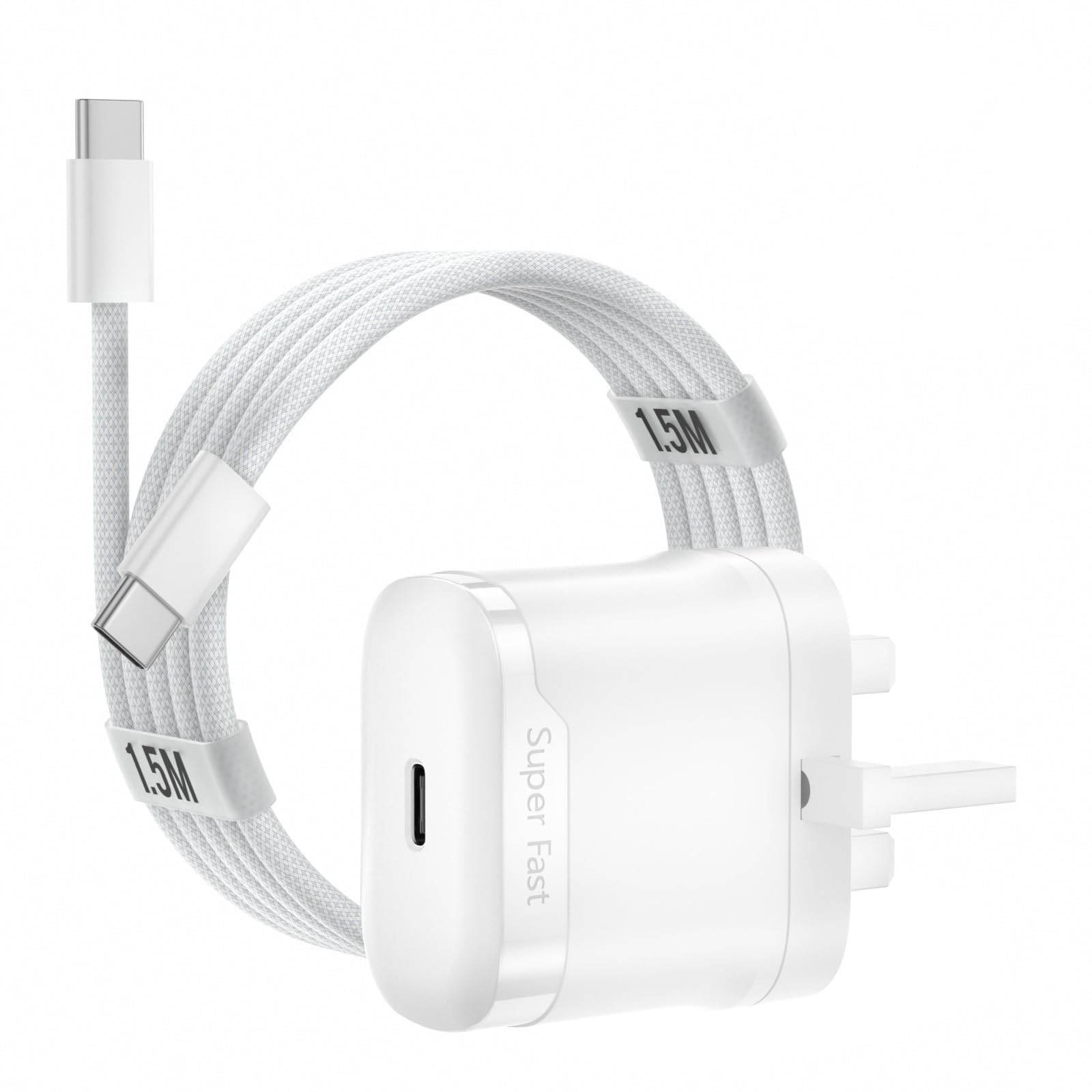 BERLS 20W USB C Fast Charger Compatible with Google Pixel 10/10 Pro/ 10 Pro XL/ 10 Pro Fold/ 9 8 7 6 Pro/XL/Fold/A Series, Type C Fold Charger