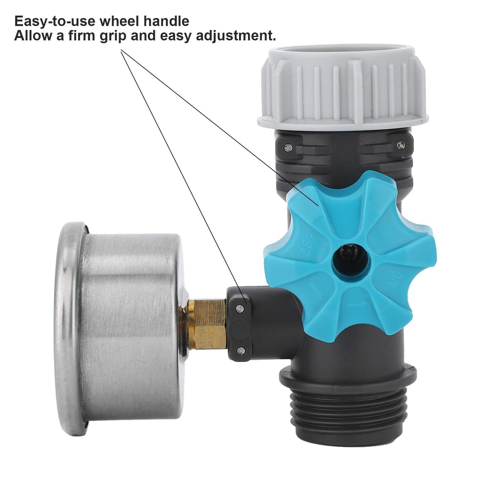 Régulateur de pression d'eau pour la maison – Manomètre réglable – Régulateur de pression d'eau convivial pour tuyau d'arrosage et usage domestique