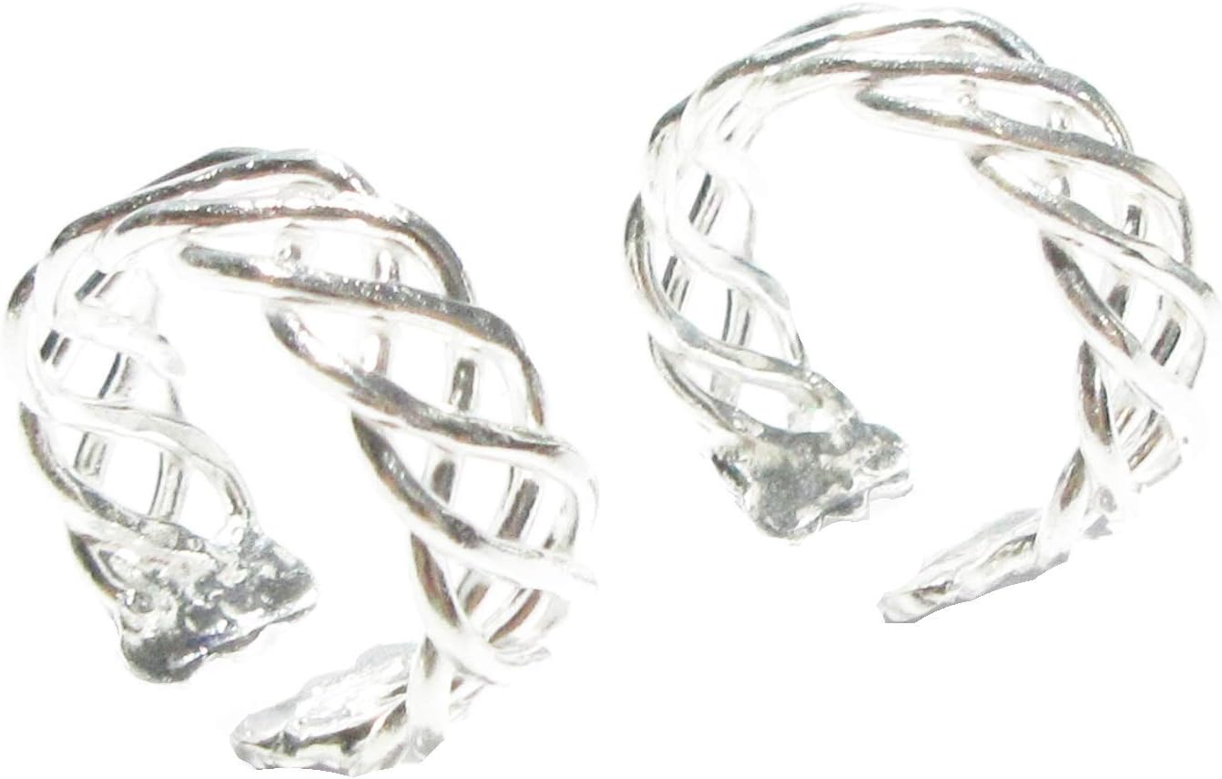 Shree Shobha Collection Silver Toe Ring bichiya for Female Free Size Weight 4Gm