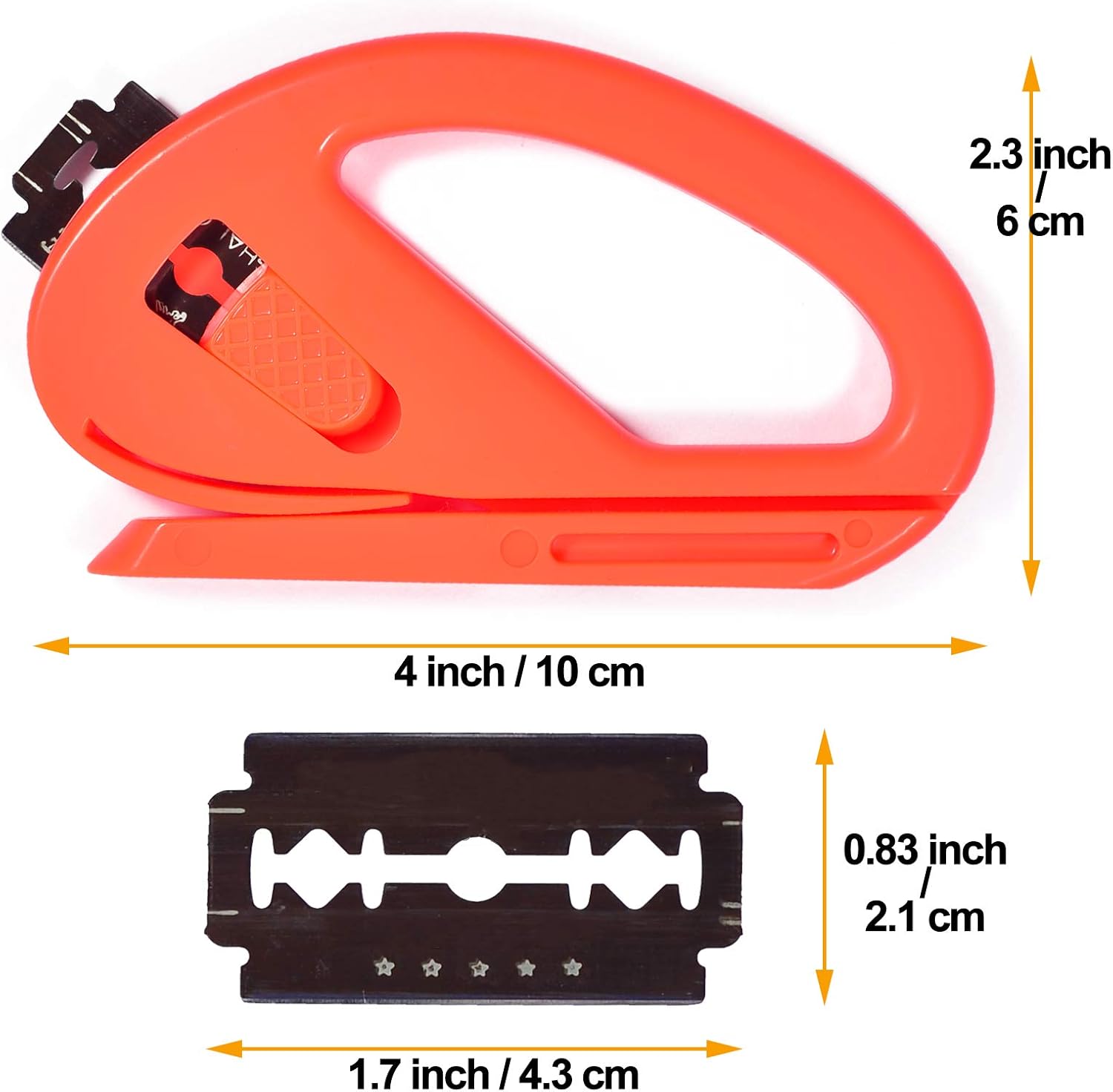 AHCHAY Safety Wallpaper Vinyl Cutter Snitty Zippy Cutting Tool with 10 Replacement Blade for Vinyl, Paper, Carbon Fiber, Craft Making, Film, Sticker, Pack of 2 - - 