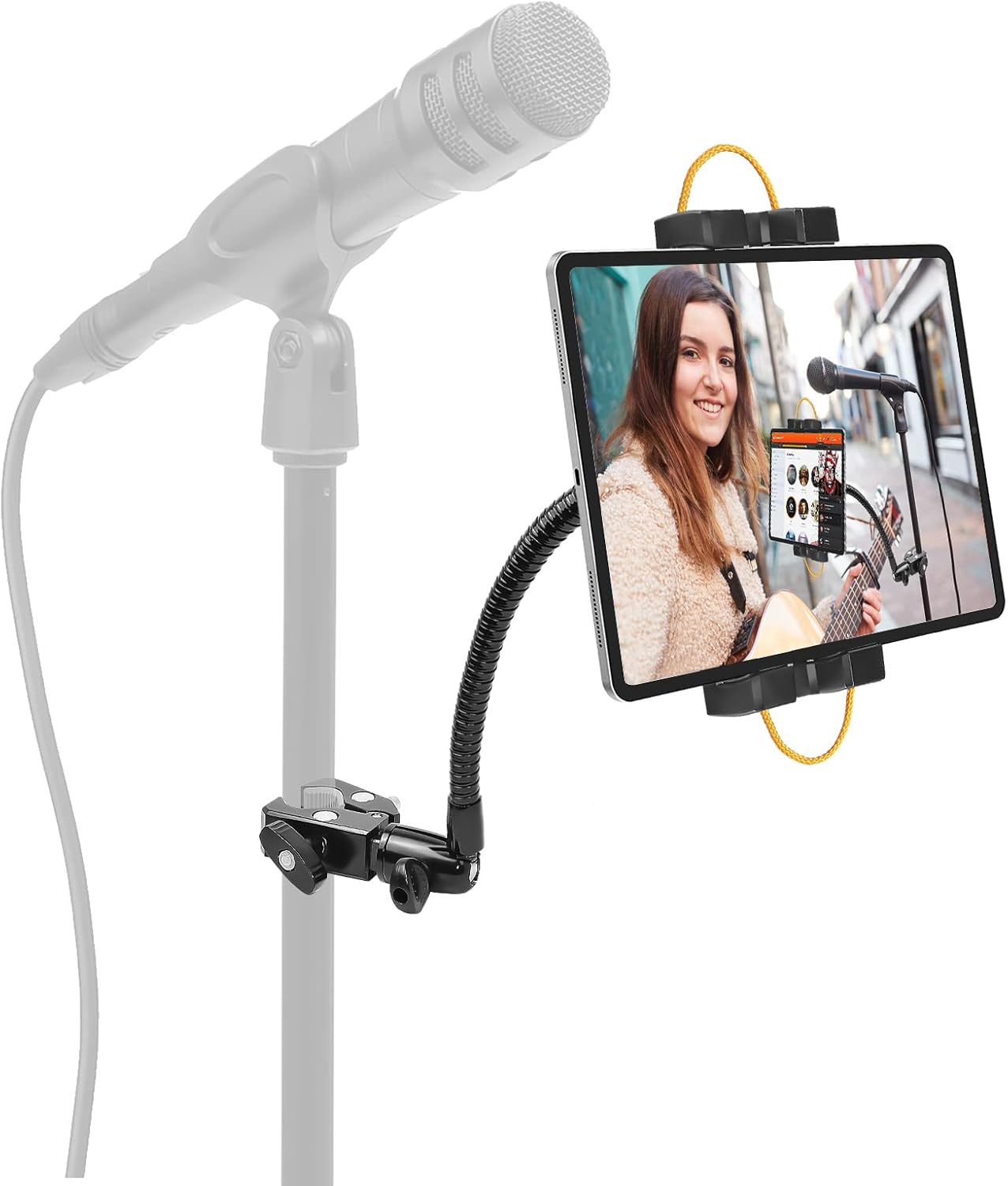 Gooseneck Tablet Holder for Mic Stand & Music Stand