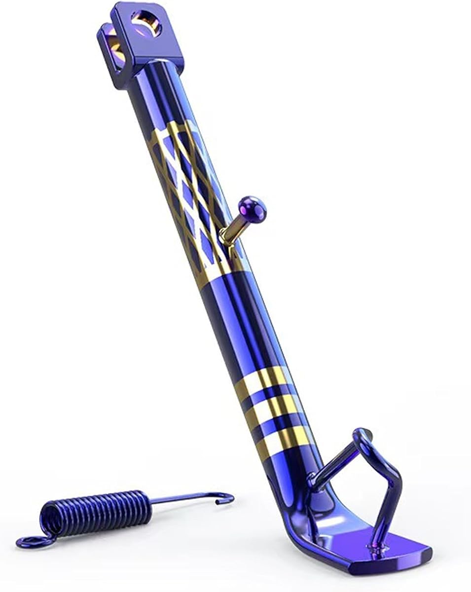 Motorcycle Side Stand, 9.84″ Anti-Tip Motorcycle Parking Stabilizer, Heavy Stable Non-Slip Motorbike Side Stand Modification Accessory, Universal for Most Motorcycles