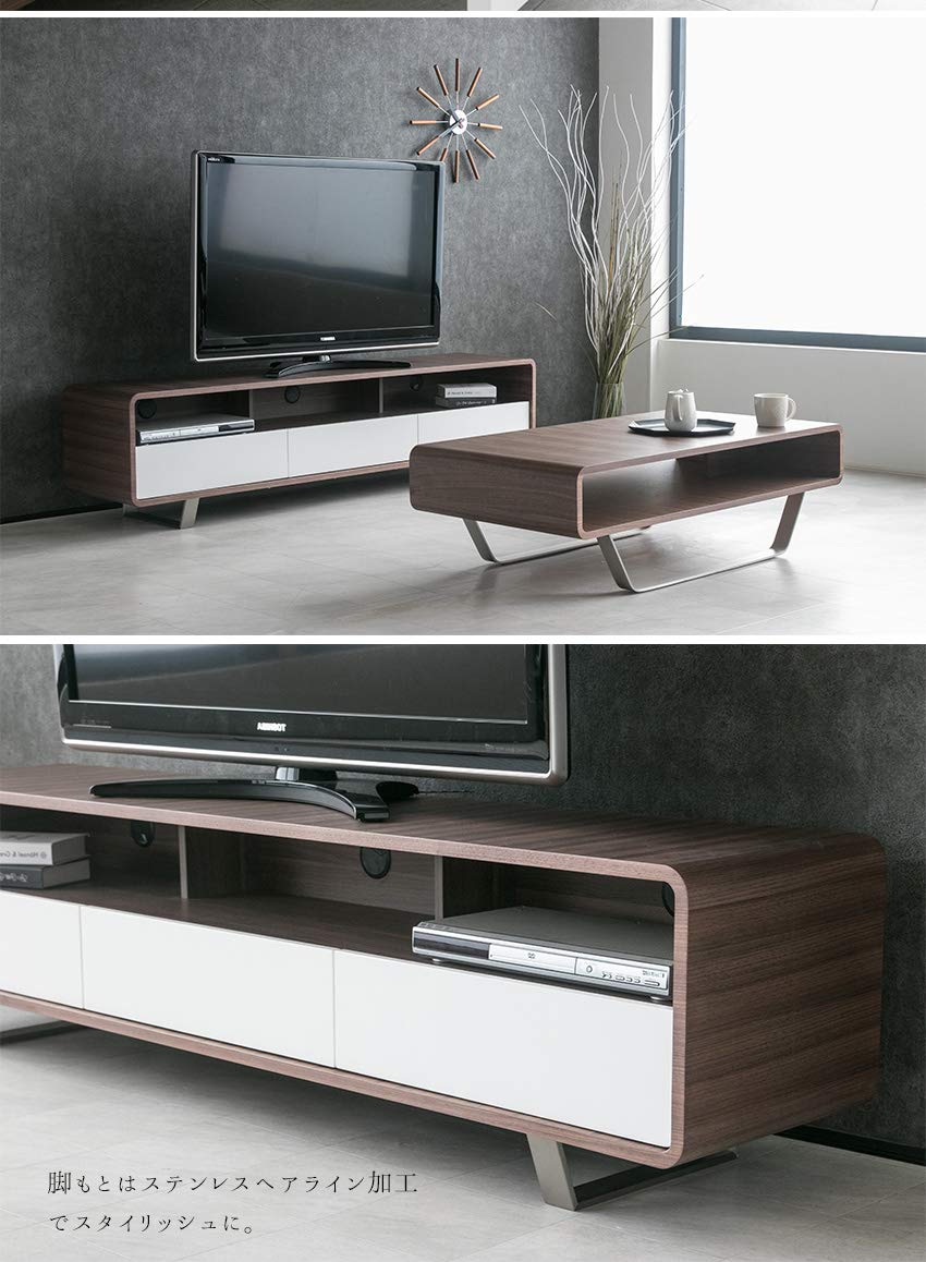 Amazon｜テレビボード ウォールナット 木製 180 テレビ台 ウォルナット
