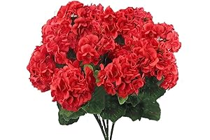 FERIAL4PCS Artificial Red Geranium