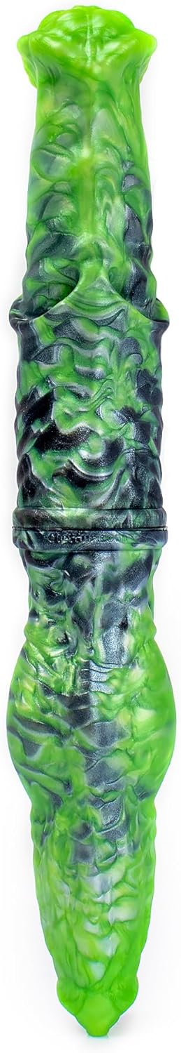 Dual Harmony Double-Ended Dildo- Silicone Horse&Wolfdog Design,Realistic Dual-Sided Dildo with Texture for Men Women,Fantasy Adult Sex Toys for Couples (D301-LV-F)