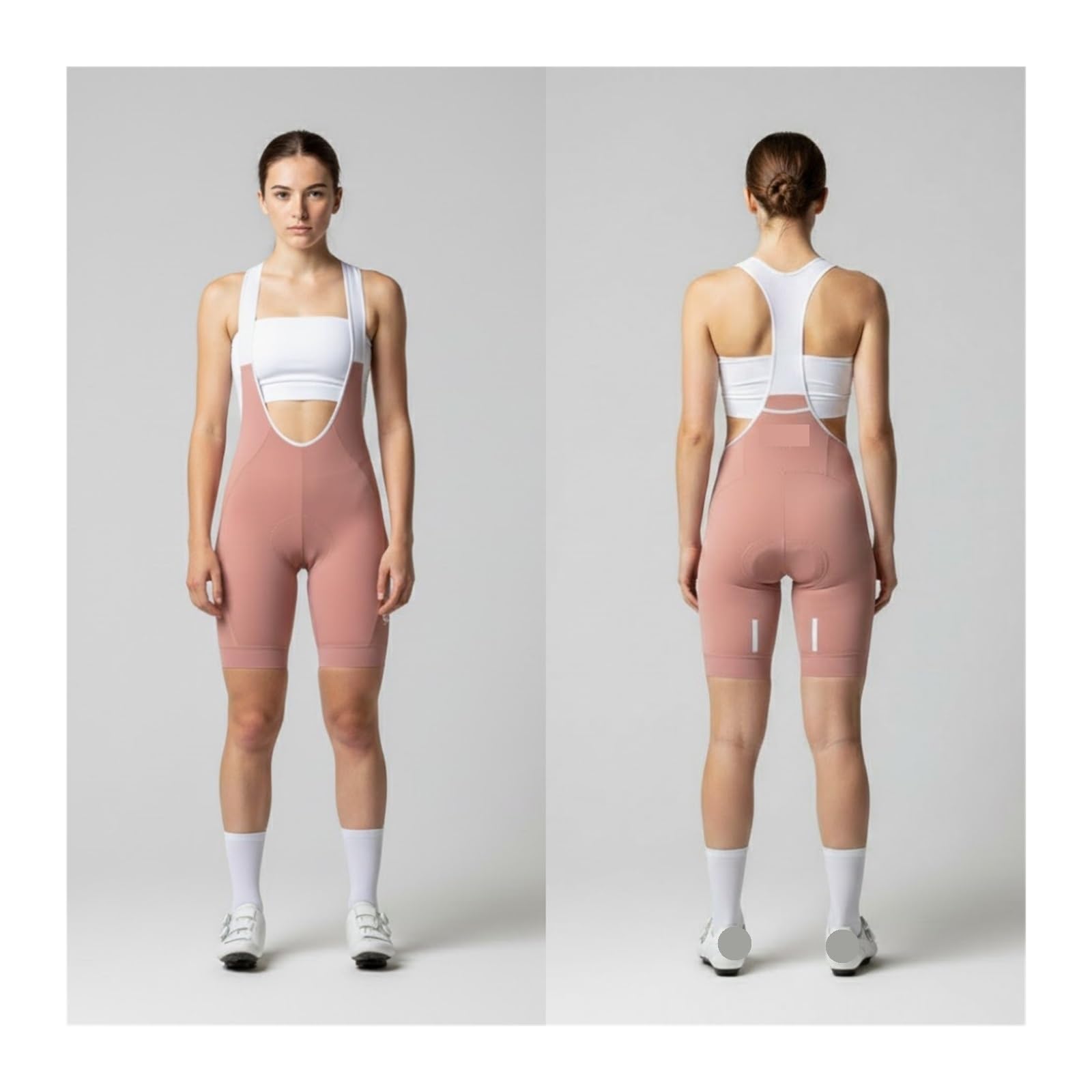 Radlerhose for Damen, Trägerhose, Rennrad-Strumpfhose, gepolsterte Fahrradbekleidung, Biker-Bekleidung, Langstrecke, 8 Stunden im Freien