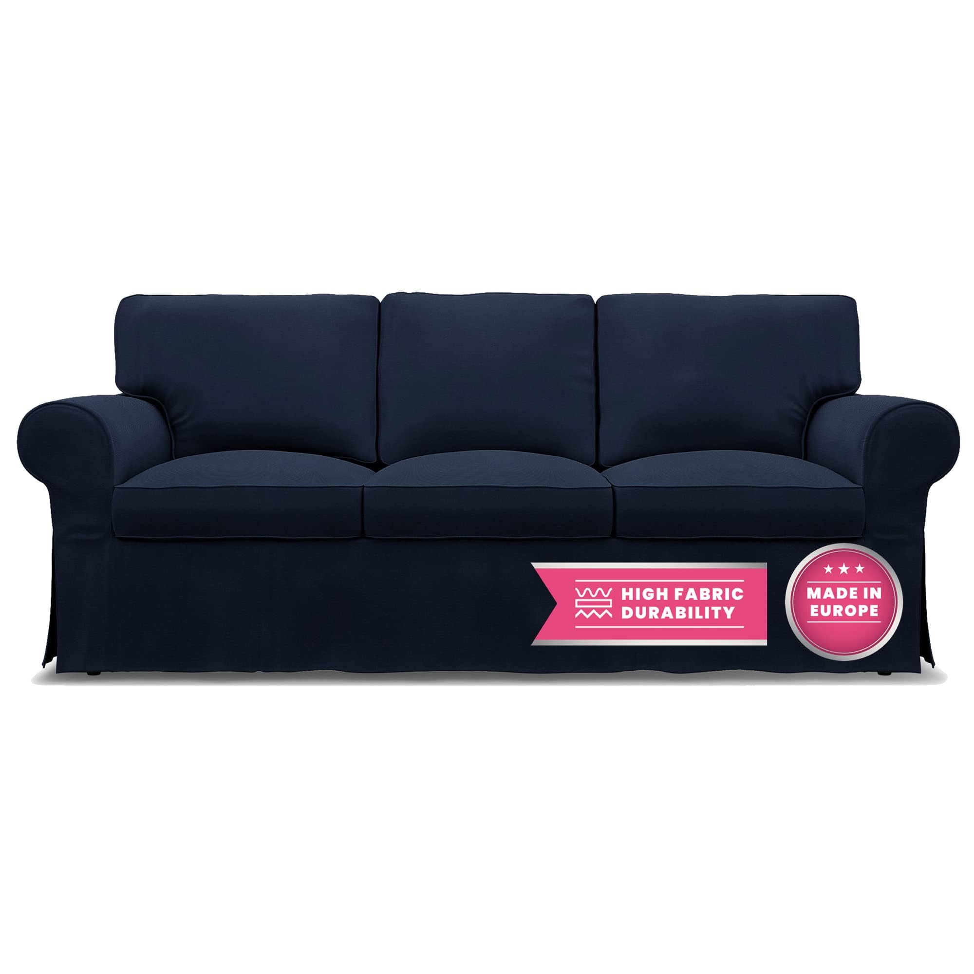 Bemz Ektorp Sofa Cover - Custom Slipcover Replacement for IKEA Ektorp 3 Seat Sofa - Premium 7 Piece Fitted Machine Washable Couch Cover - Classic Slipcovers - Covers for Couches and Sofas