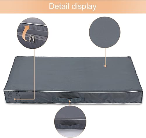 Miniatura 4 de Chinchilla Funda Impermeable para Cama de Perro Pesada Lavable, con Apertura de Cremallera Rellenable Funda Universal de Repuesto para Cama de