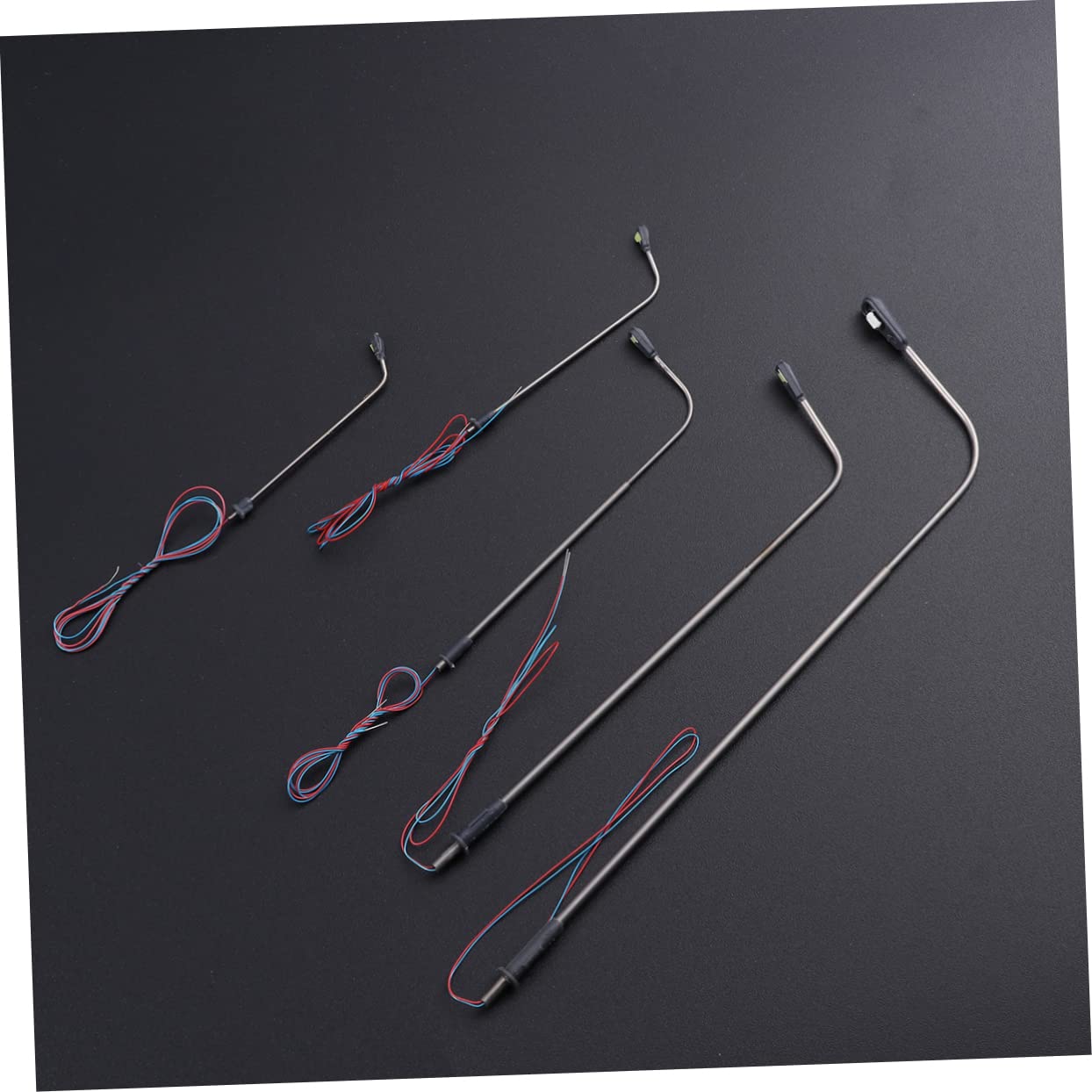 Kisangel Glowing Street Light Model 5pcs Miniature Led Lamps 110mm 80mm 55mm 40mm Landscape Microscopic Model Steel Tube DIY Railway Layout