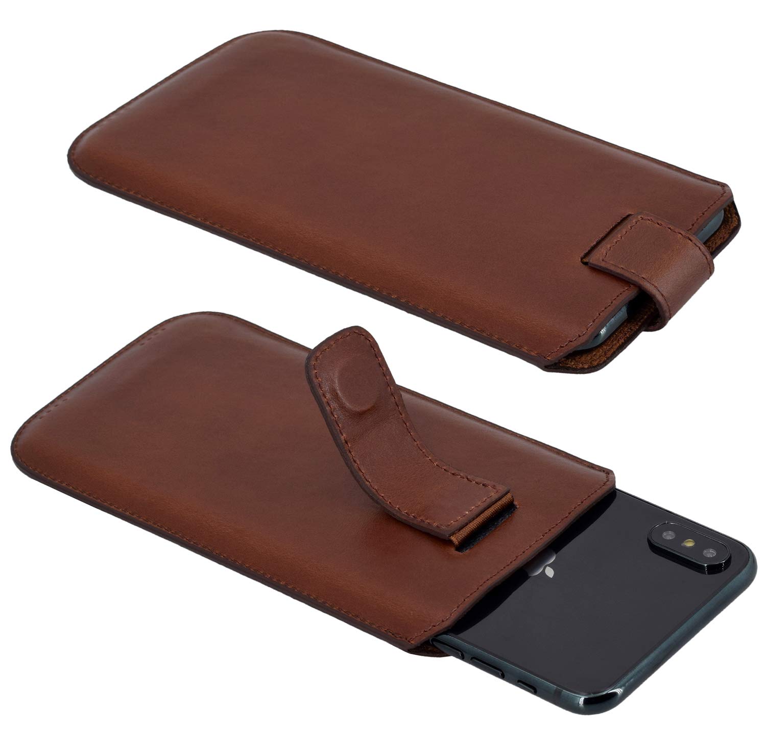 Coulisse per chiusura borsa in Vera pelle dollaro colore Cognac|tutti a