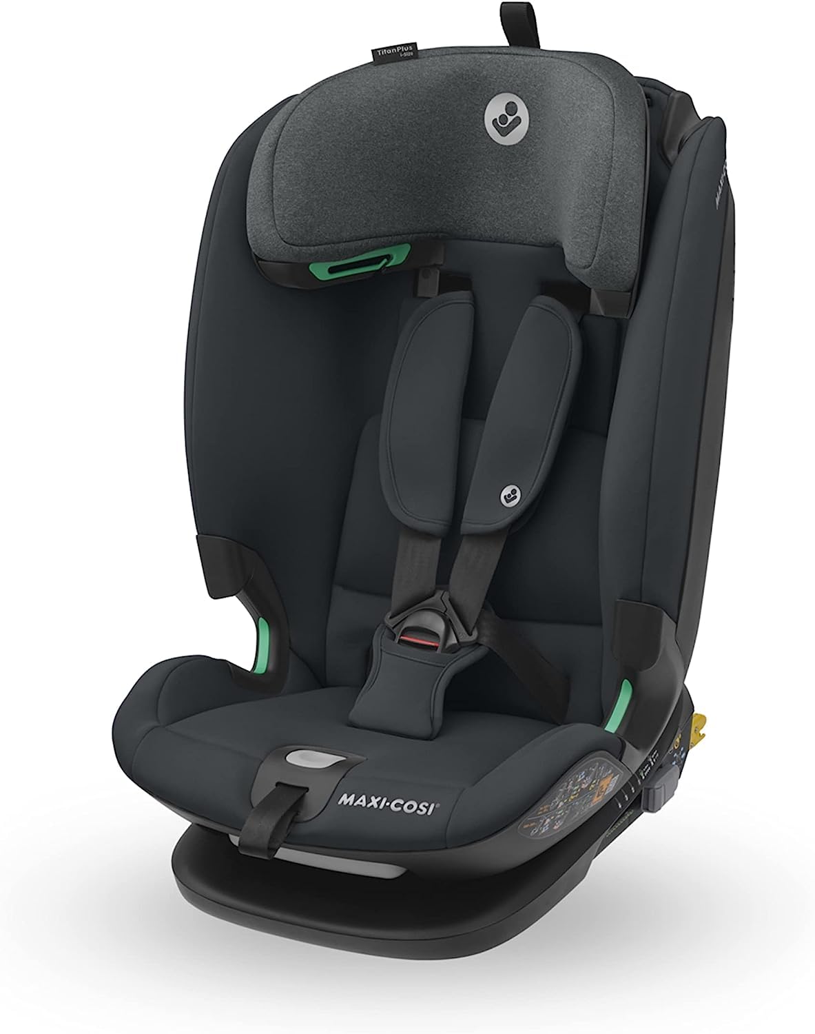 Maxi-Cosi Titan Plus i-Size, Seggiolino Auto ISOFIX, 15 Mesi - 12 Anni (76 - 150 cm), Reclinabile in 4 Posizioni, Regolabile in Altezza, Side Impact Protection G-CELL, per Bambini, Authentic Graphite