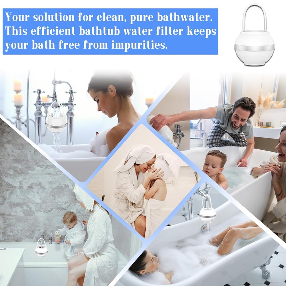 Bathtub Water Filter Baby Bath Support With KDF-55 - Remove Chlorine ...