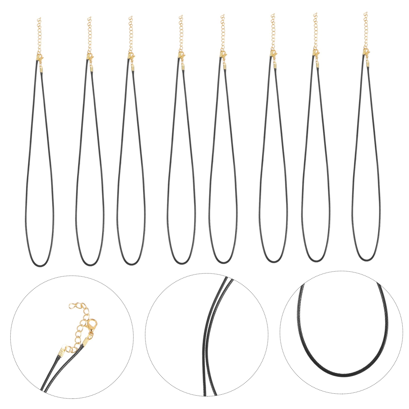 Artibetter 150stücke Schwarze Halskordel Mit Karabiner Und Hochwertigem Wachsgarn Für Schmuckherstellung Für Armbänder Und Ketten