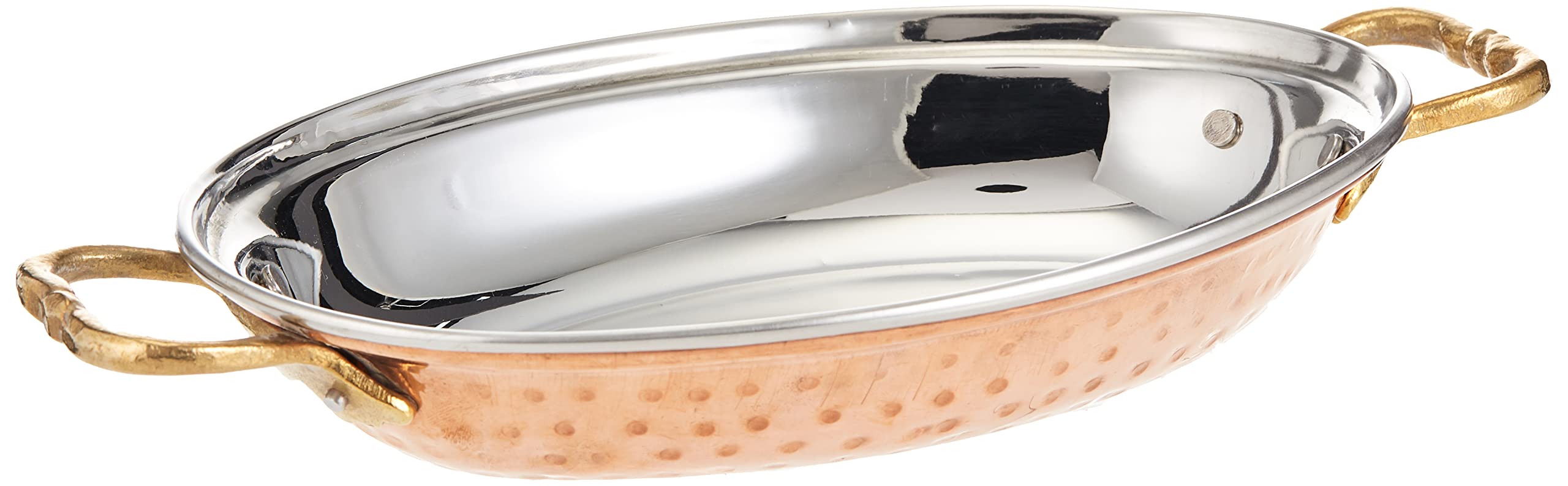 RAJ COPPER KADAI SERVING DISH, 21.5 CM , COPPER, TCOD02, INDIAN KADAI , SERVING BOWL , COPPER KADAI , DOUBLE HANDLE SERVING BOWL