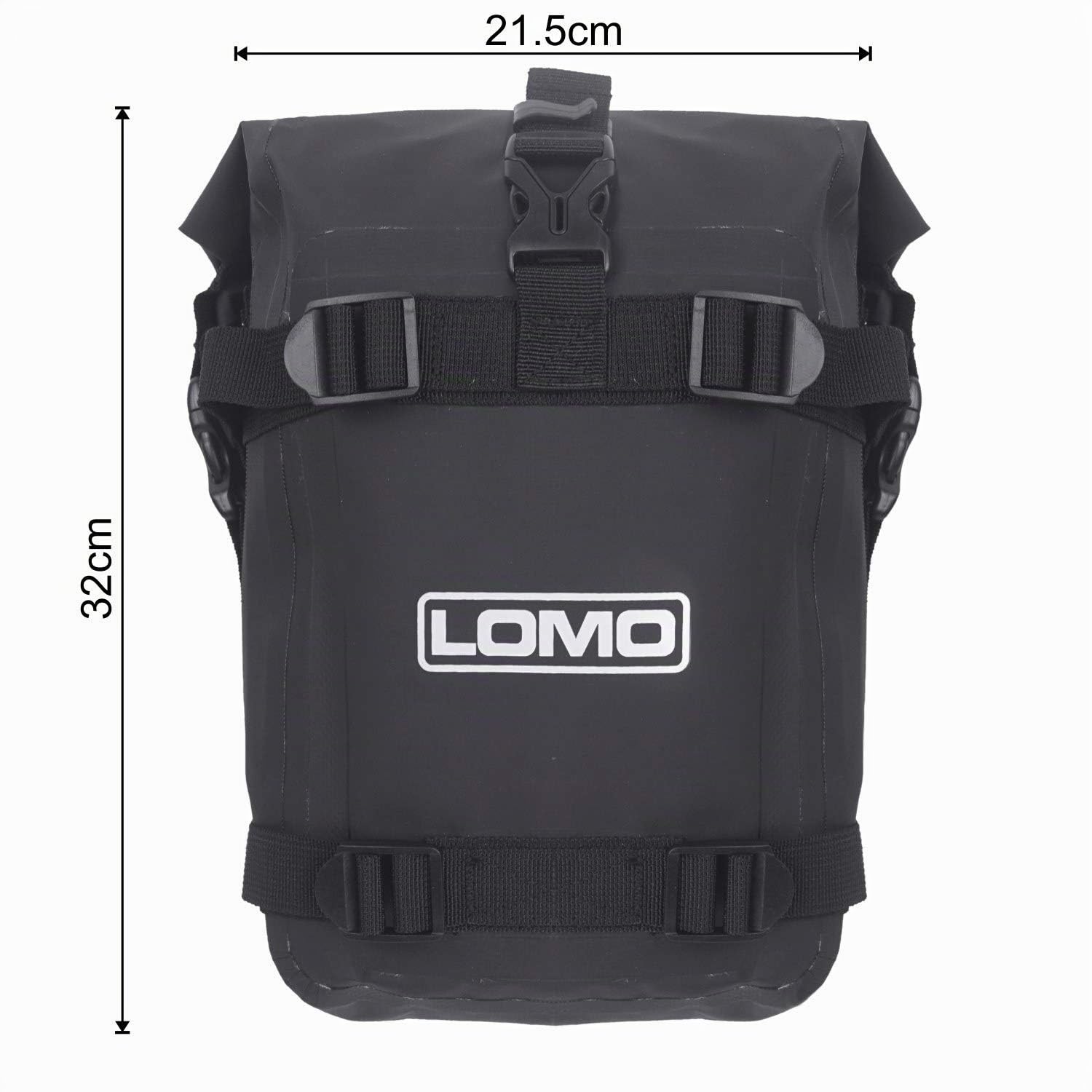Lomo - Set di borse per moto, impermeabili, attacco al paramotore, 1 paio