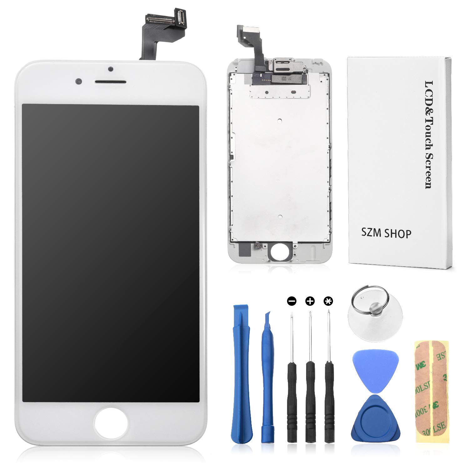 Amazon.co.jp: SZM iPhone 6s タッチパネル フロントガラスデジタイザ