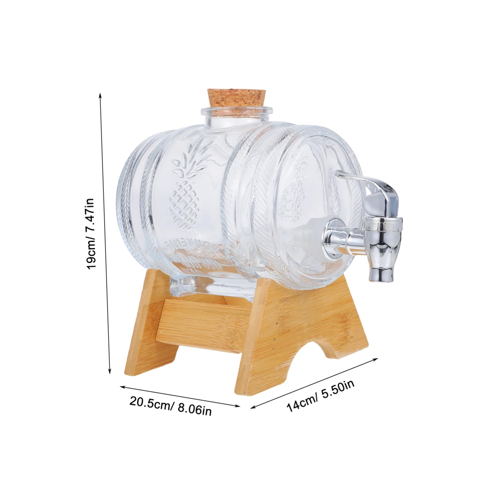 Cabilock 1Set Retro Wine Barrel Dispenser with Base Sealed Beverage Container for Home Parties Weddings and Unique Elegant Design for Whiskey and Wine Making