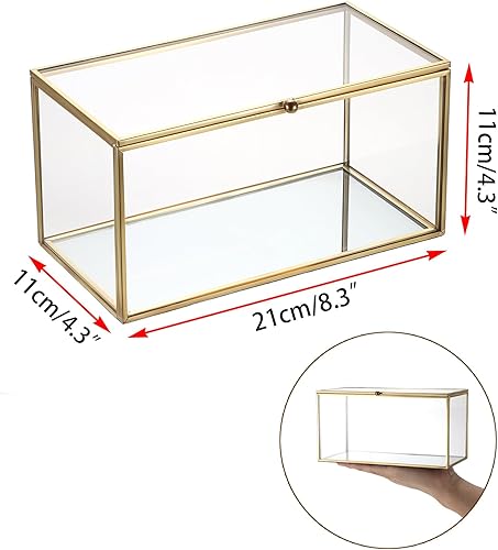 Miniatura 2 de ELLDOO Soporte de cápsulas de café de vidrio dorado, caja de almacenamiento de cápsulas de café con tapa, bolsas de té, paquetes de azúcar, soporte