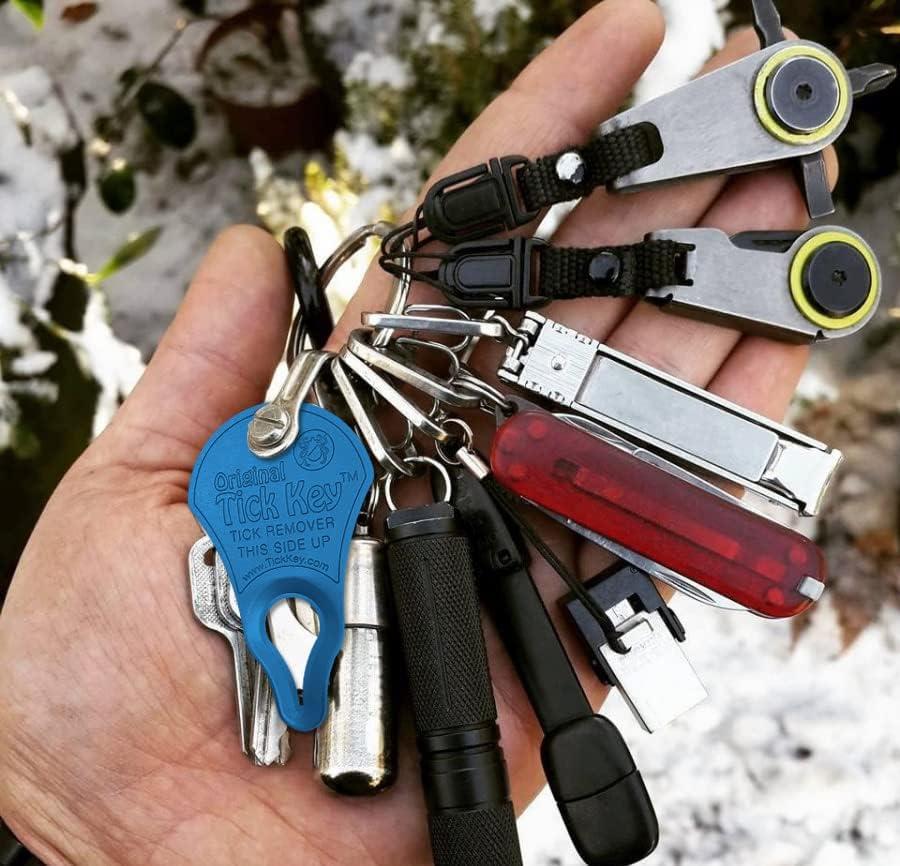 The Original Tick Key - Tick Detaching Device - Portable, Safe and Highly Effective Tick Detaching Tool 3 Pack (Assorted)