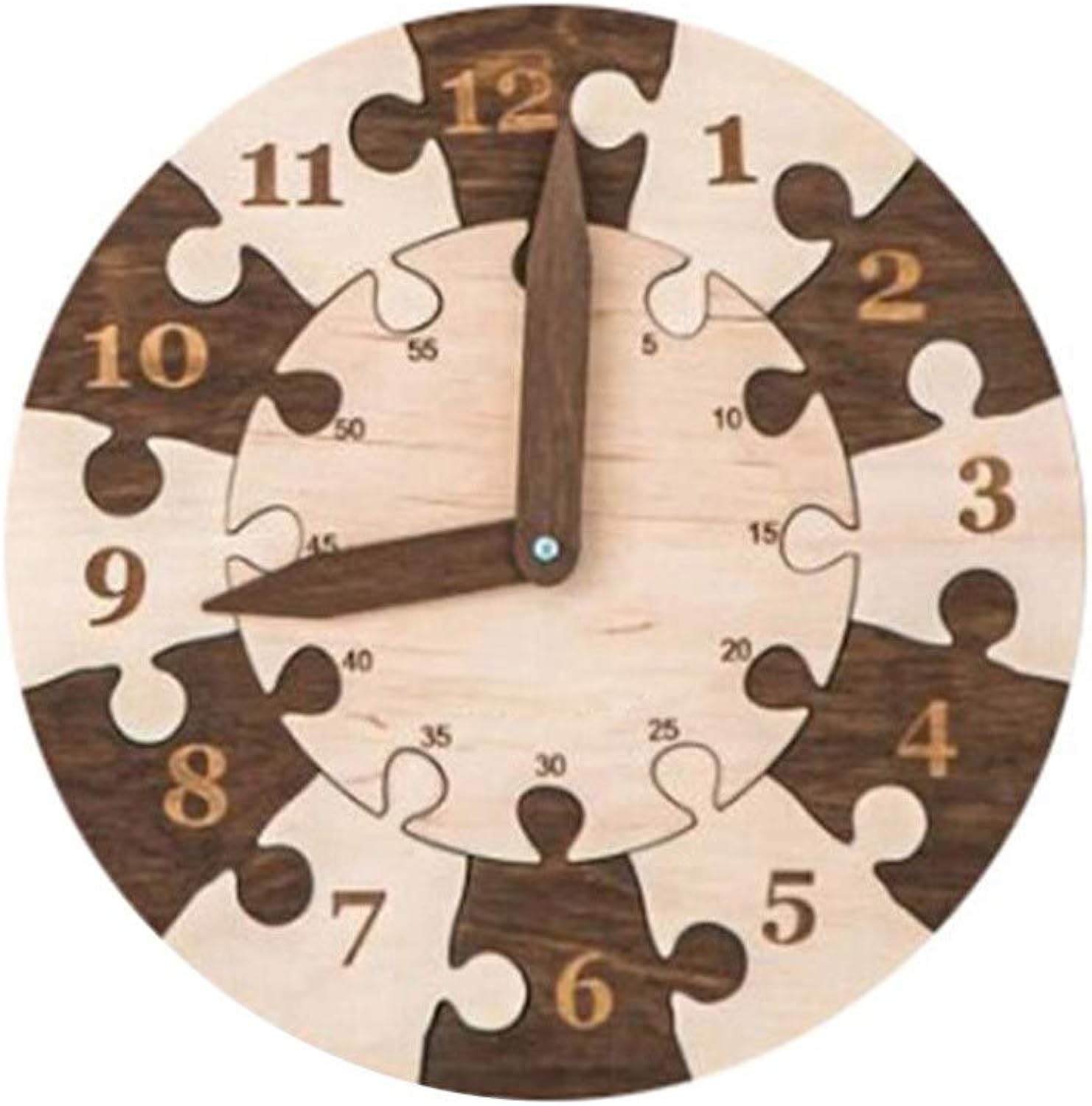 Fauean Puzzle Clock Wooden Learning Clock for Kids Clock Puzzle Clock