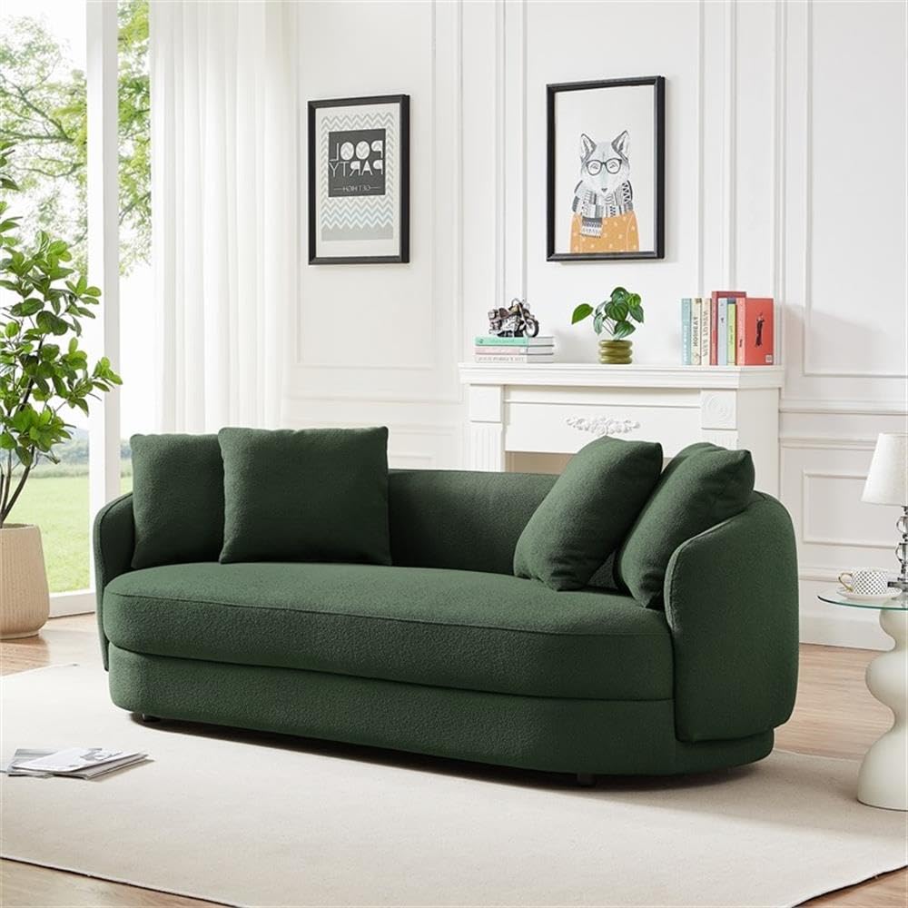 Amazon.com: Ashcroft Furniture Co Green Boucle Floor Couch