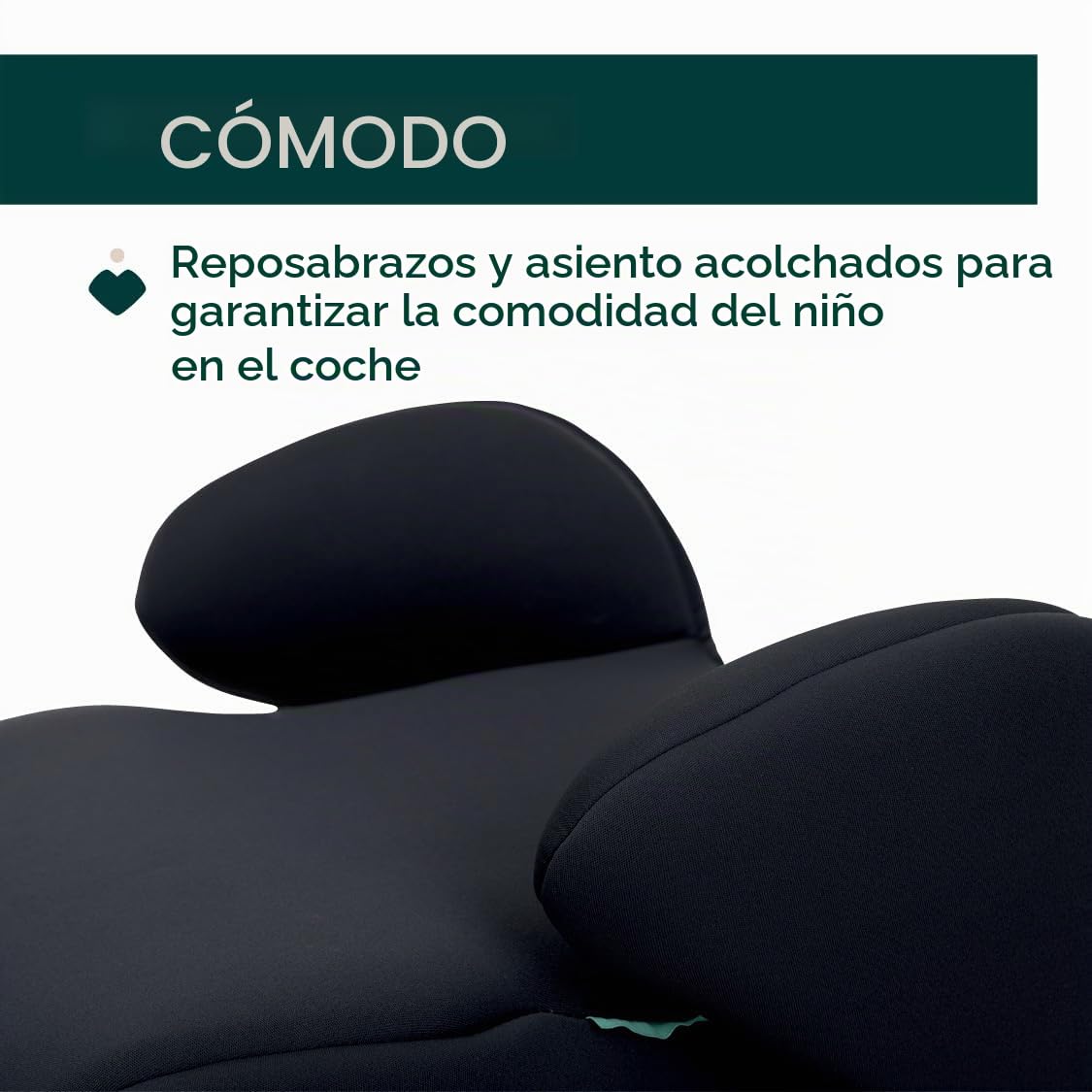 Chicco Quasar i-Size, Silla de Coche para Niños 7-12 Años (126-150 cm), Peso 23-36 kg, Grupo 3, Instalación Fácil con Cinturón de 3 Puntos, con Reposabrazos Acolchados y Asiento Cómodo, Negro
