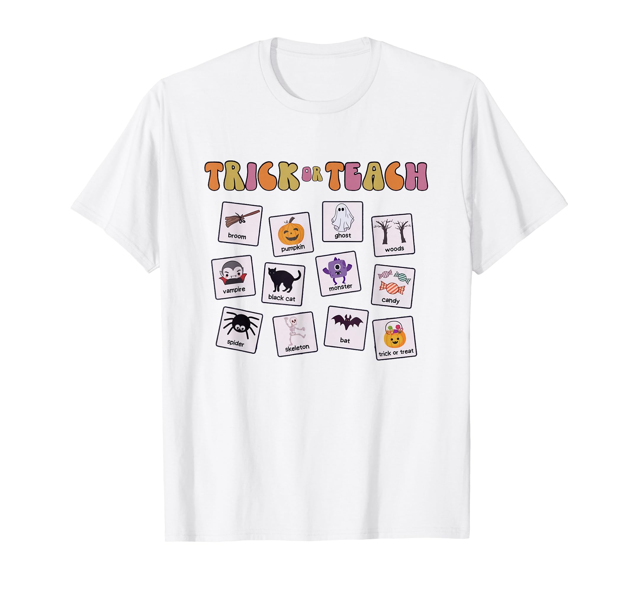 Retro Trick Or Treat Halloween Special Education Teacher T-Shirt