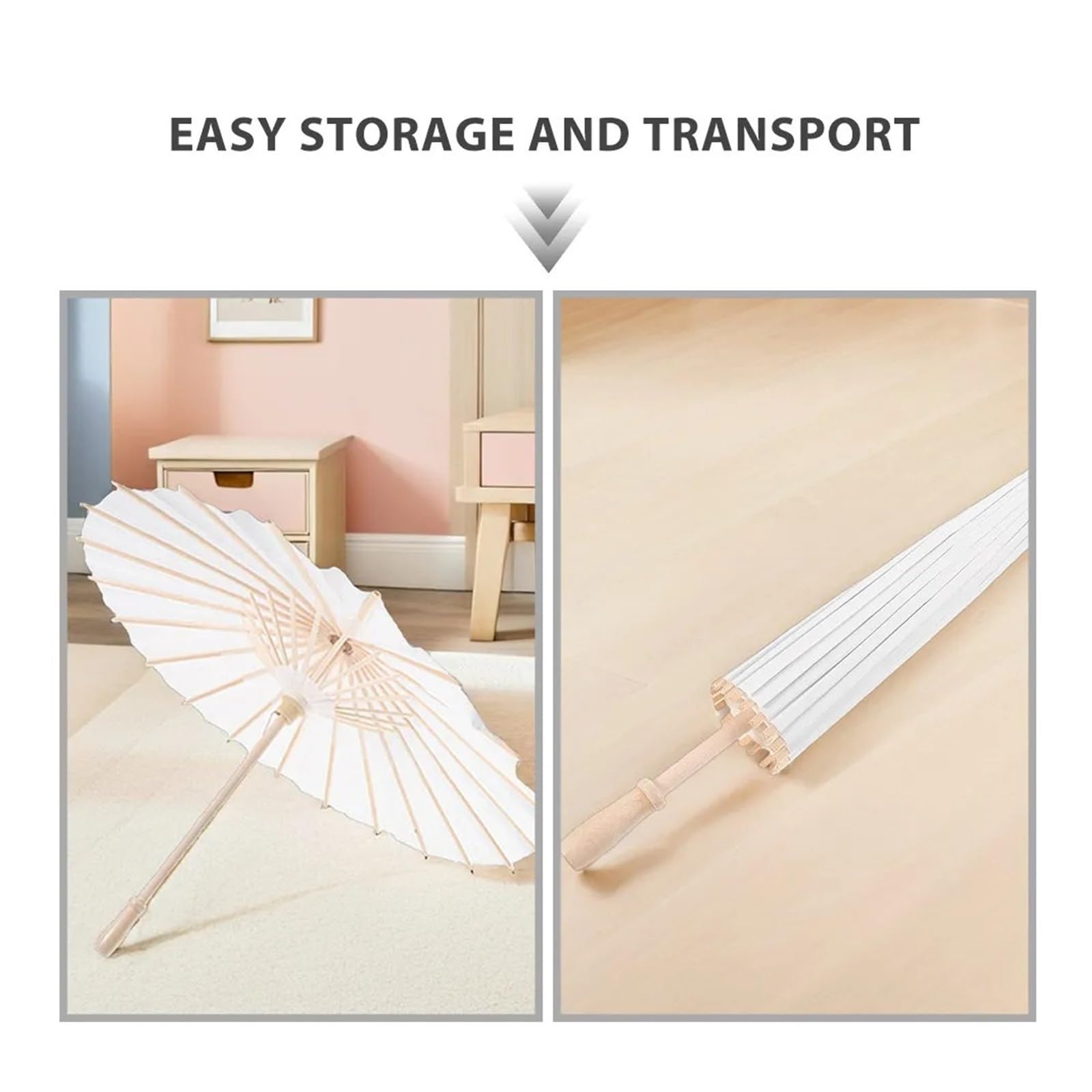 Genérico Sombrillas De Papel Engrasado Blanco, 6 Uds., 23,6 Pulgadas, Pintura For Boda, Sombrilla, Fiesta Nupcial, Decoración Al Aire Libre