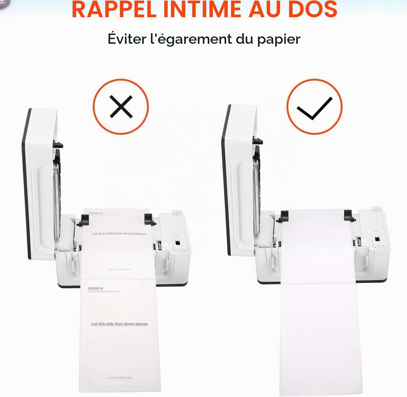 MUNBYN Etiquette Thermique 500Pack Étiquettes d'expédition Thermiques 4XL - Etiquettes Autocollantes 10 x 15 cm, Résistant aux rayures, à l'eau, à la saleté, à la poussière et à la graisse, Blanc