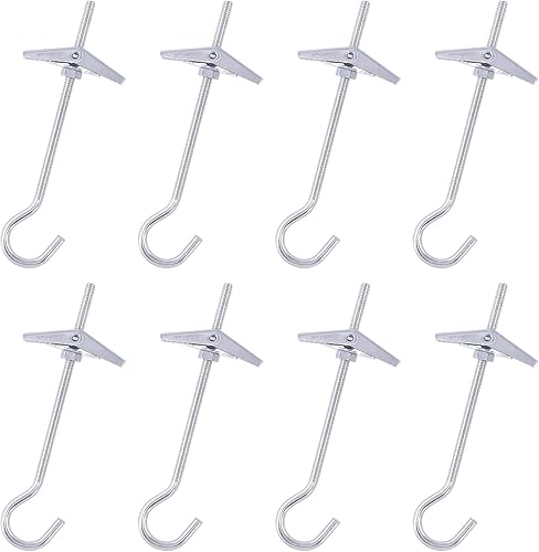 Wokape 32 ganchos de techo de acero al carbono resistentes M5 × 75 para fijación de pared, ganchos de techo para colgar plantas