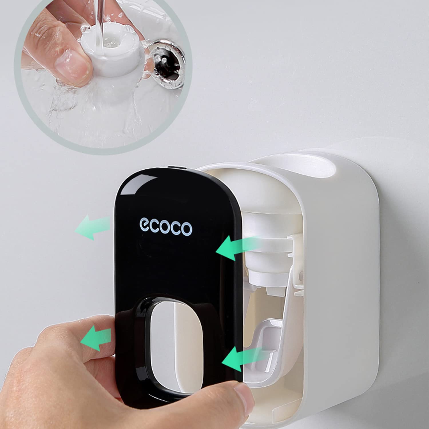 Linunity Automatic Toothpaste Dispenser Set including Wall Mount for Bathroom Novel and simple Toothpaste Squeezer For Kids Shower Bathroom Sink (1 - Image 3