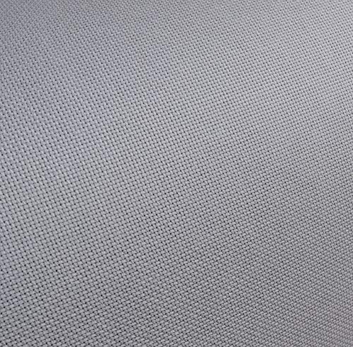 Image of 12 inch x 59 inch 14CT Counted Cotton Aida Cloth Cross Stitch Fabric (Light Steel Grey)