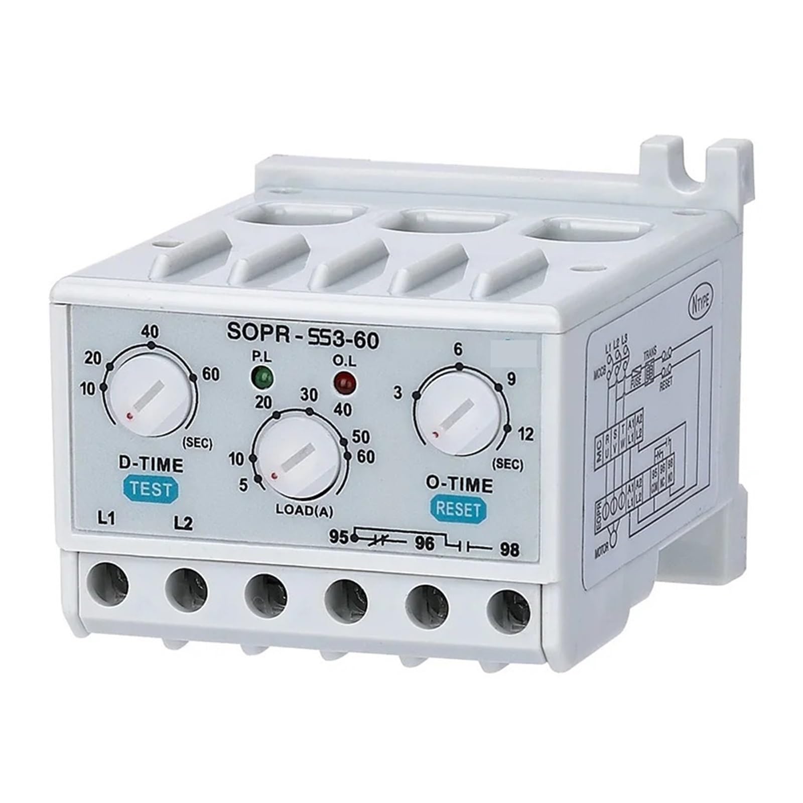 SOPR-SS3-220 Elektroniczny przekaźnik przeciążeniowy silnika, zabezpieczenie termiczne (Un: 90-260VAC) leisurely(10-120A)
