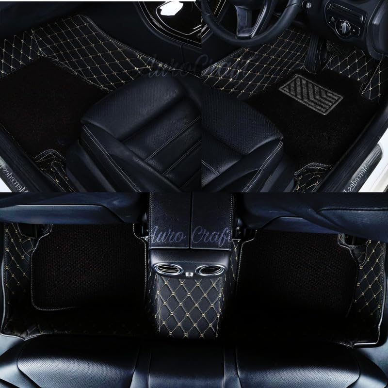 Image of Mr Mattie 7D Car Floor Mats Compatible with Honda Civic Launching to 2019, Black