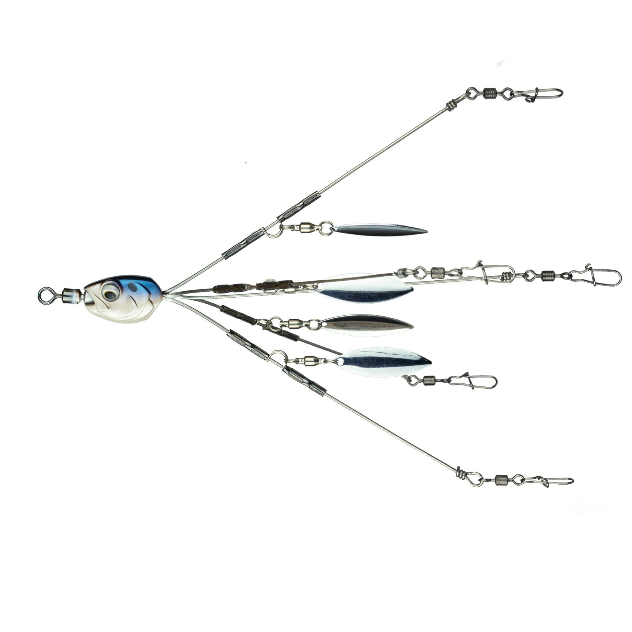 6th Sense Divine Umbrella Rig Series – Premium Umbrella Rigs with Built-in Swivel, Stainless Spring Wire, 3D Head Design – Available in 6.5” and 5.5” Sizes