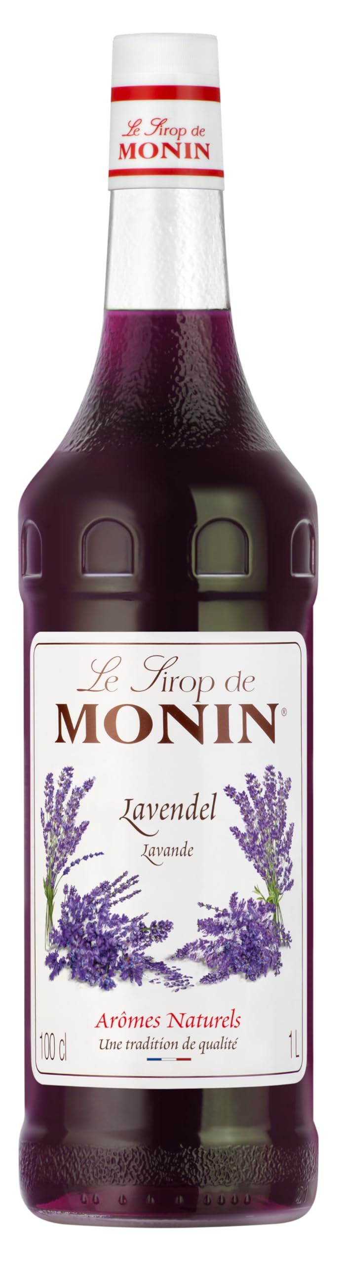 Monin Sirup Lavendel (1 x 1,0l) - für Cocktails, Limonaden und Desserts - Aromatisch, Natürlich und Blumig