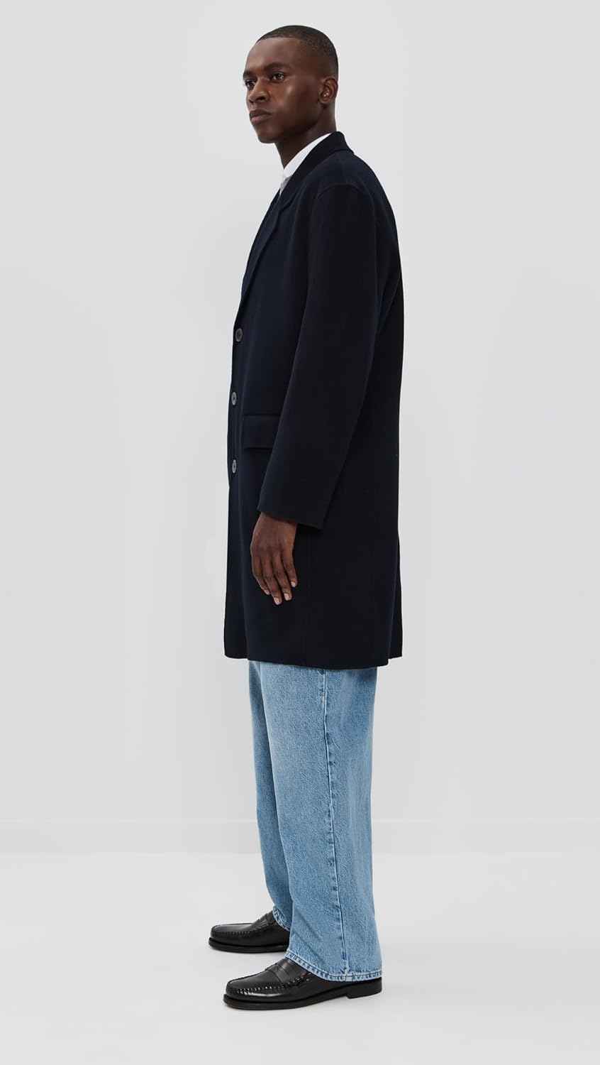 FRAME Men's Double Face Wool Overcoat - Image 4