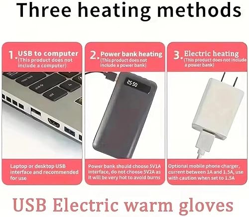 Miniatura 7 de 2 guantes térmicos para hombres y mujeres, guantes térmicos para calentar las manos, guantes de invierno cálidos para equitación, esquí, senderismo