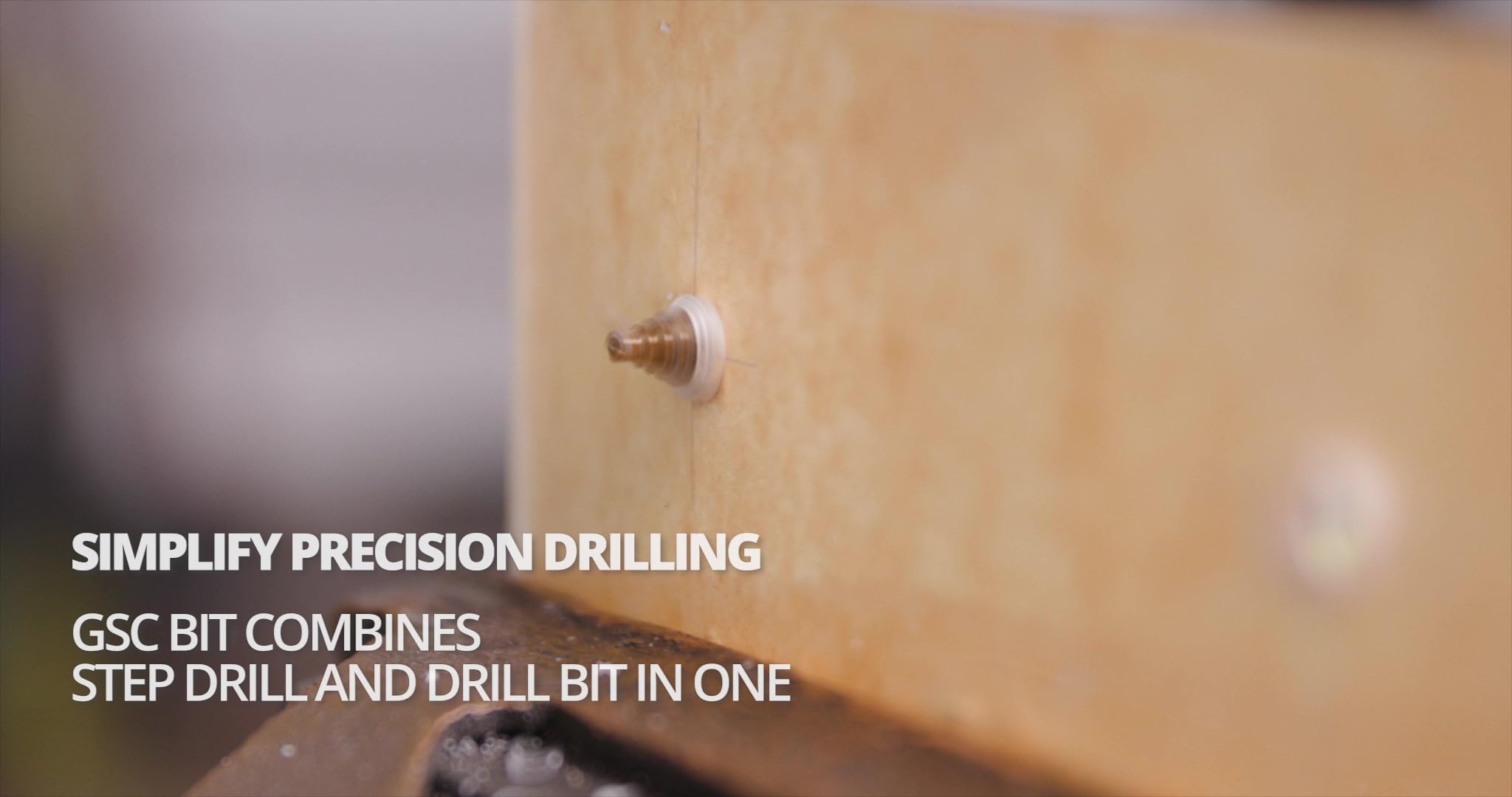 Drill America Broca escalonada de cobalto de 1 pulgada con vástago plano reducido de 1/2 pulgada, acabado de óxido de oro para taladrar acrílico, acero, metales duros, serie GSC