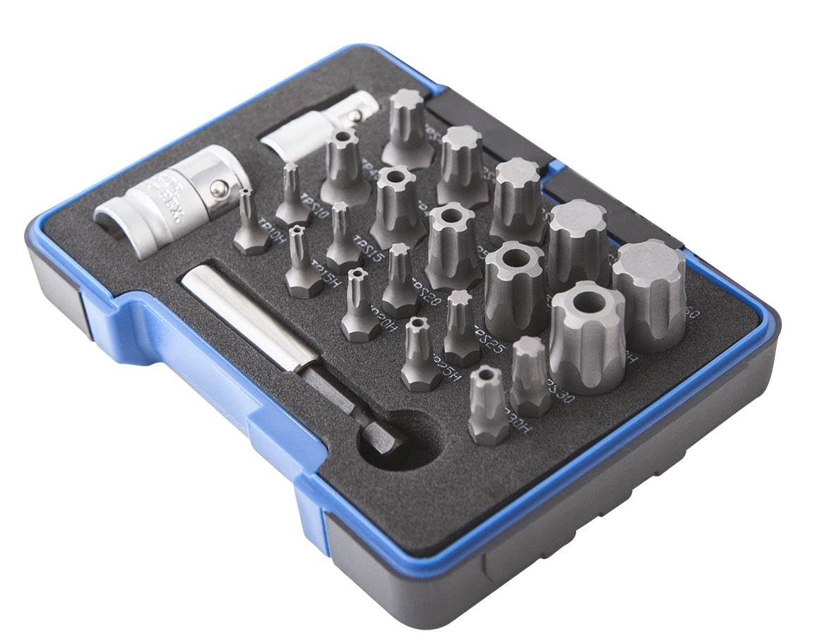Coffret 23 pcs d'embouts TS Plus/Torx Plus 1/4" et 3/8" CRV - Om 0645 - CLAS Equipements
