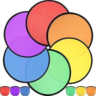 Norme Folding Pocket Toy Set Foldable Flying Disc with Bag Fun Birthday Party Favors Summer Outdoor Activity Game