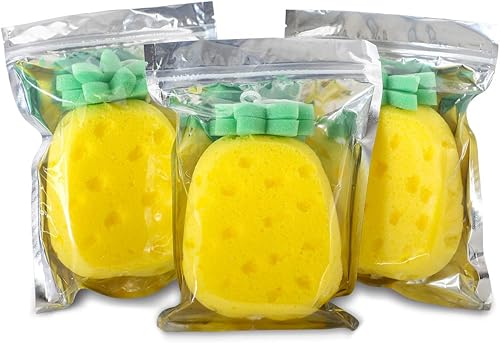 Miniatura 10 de Manopla de baño con diseño de búho para niñosfregadores para todos, bebés, niños pequeños (búho rosa, paquete de 2)