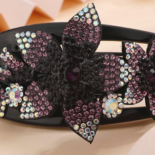 Miniatura 5 de Aimimier Pinza para el cabello con incrustaciones de diamantes de imitación con gemas de cristal, accesorios para el cabello para novia, boda,