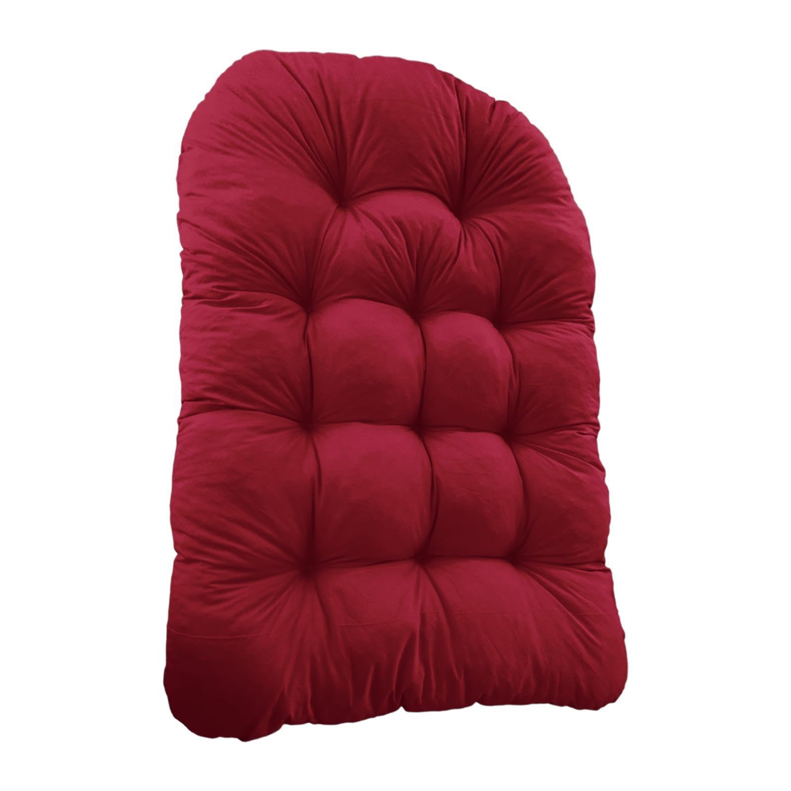 LR Decor E-Shop Hanging Egg Chair Cushion Soft Basket Chair Cushion for Outdoor Porch Garden Deep Red-image-39
